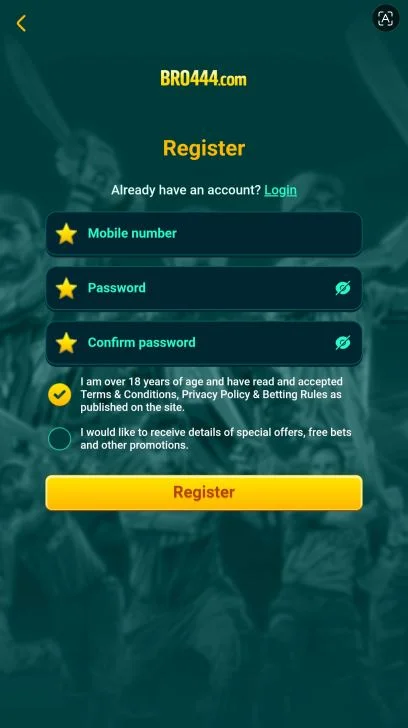 bro444 login and rejoster